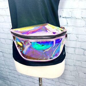 IRIDESCENT CLEAR PINK Fanny Crossbody Hip Concert Bag